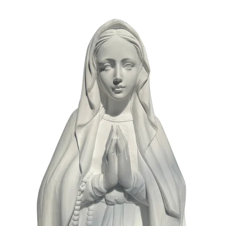 Statue Notre Dame de Lourdes Blanche pour l'extérieur en résine 100 cm