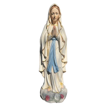 Statua della Madonna di Lourdes da 100 cm in resina colorata per esterni