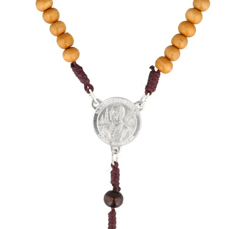 Wooden Pope Leo XIV rosary