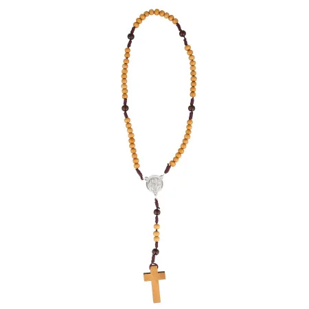 Wooden Pope Leo XIV rosary