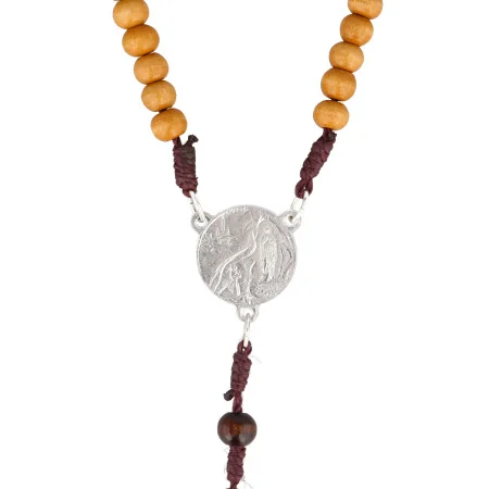 Wooden Pope Leo XIV rosary
