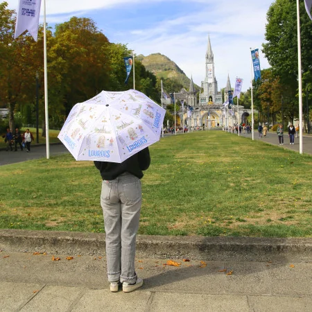 Ombrello da souvenir di Lourdes