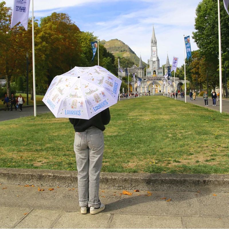 Ombrello da souvenir di Lourdes