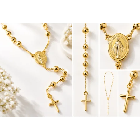 4 mm gold rosary of the Miraculous Virgin