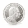 Medaglia souvenir argentata Papa Leone XIV e Lourdes