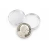 Medaglia souvenir argentata Papa Leone XIV e Lourdes
