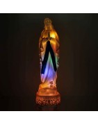 Illuminated religious statues - Le Palais du Rosaire