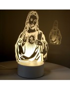 Lampe religieuse à l'image des Saints Chrétiens : Décoration Unique